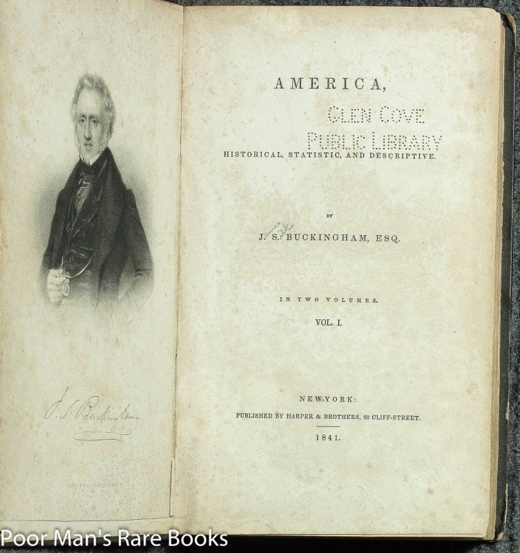 Image for America, Historical, Statistic, And Descriptive 2 Vols Ct Buckingham, , J. S. Woodcuts 1838