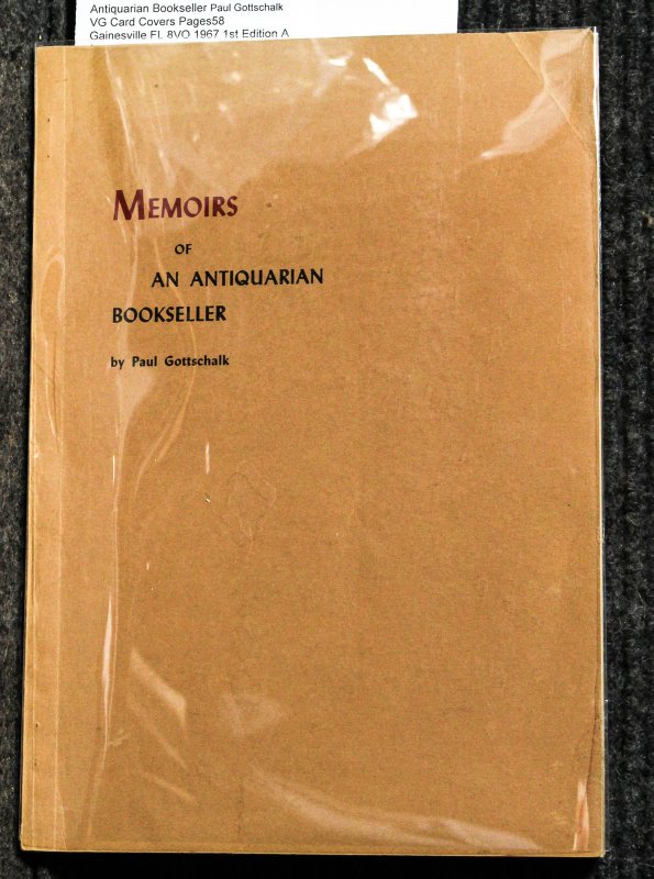 Image for Memoirs Of An Antiquarian Bookseller