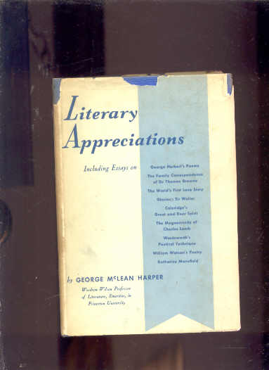 Image for LITERARY APPRECIATIONS