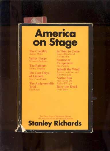 Image for AMERICA ON STAGE: TEN GREAT PLAYS OF AMERICAN HISTORY