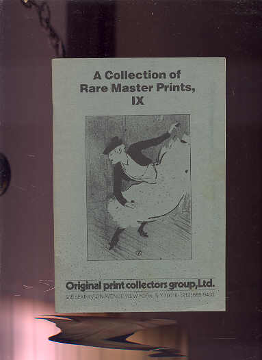 Image for A COLLECTION OF RARE MASTER PRINTS IX