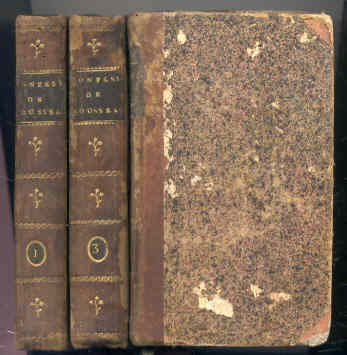 Image for LES CONFESSIONS DE J J ROUSSEAU Citoyen De Geneve (Vols 1, 3 and 4 Only of 4 Issued)