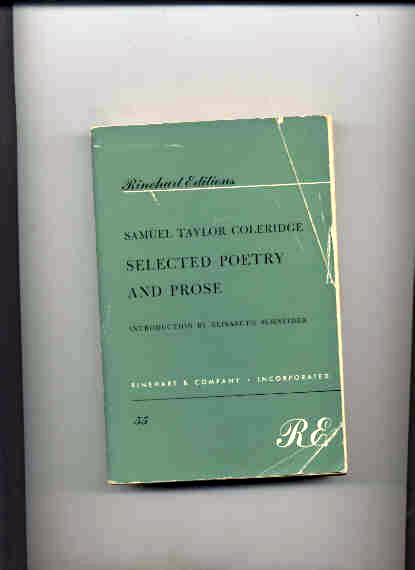 Image for COLERIDGE, SELECTED POETRY AND PROSE