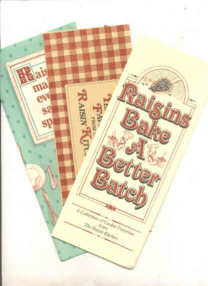 Image for RAISINS MAKE EVERY SALAD SPECIAL ; ; RAISINS BAKE A BETTER BATCH; ; YEAST BREAD FAVORITES FROM THE RAISIN KITCHEN ( 3 Brochures)