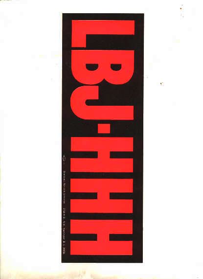 Image for LBJ-HHH BUMPER STICKER