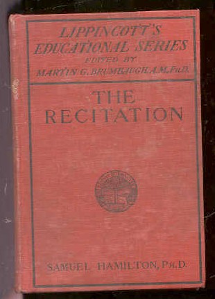 Image for THE RECITATION. LIPPINCOTT EDUCATIONAL SERIES.