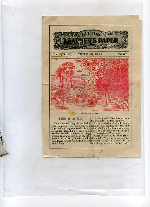 Image for LITTLE LEARNER'S PAPER Vol 21 No 23 June 10, 1900