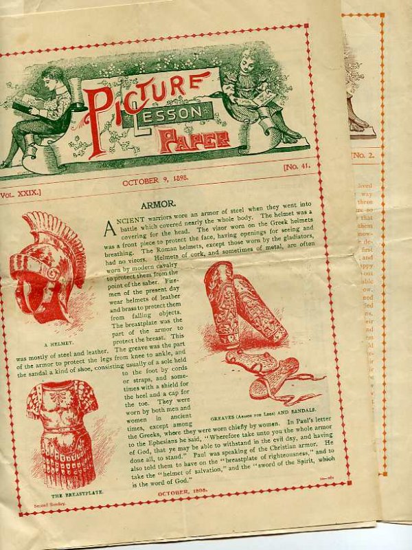 Image for PICTURE LESSON PAPER March, April and October 1898, January 1899