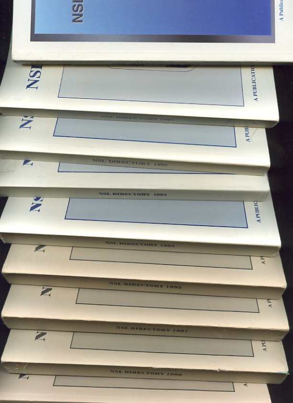 Image for THE NSL DIRECTORY (14 VOLS) 1984 throught 1995, 1997 and 2001