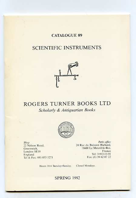 Image for SCIENTIFIC INSTRUMENTS Catalogue 89, Spring 1992