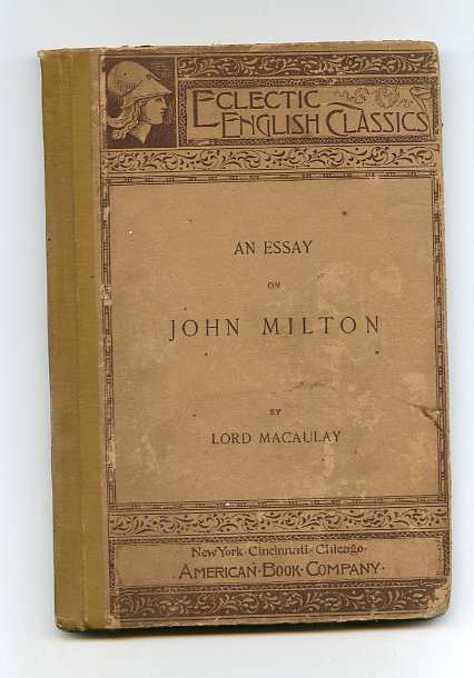 Image for AN ESSAY ON JOHN MILTON