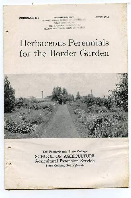 Image for HERBACEOUS PERENNIALS Circular 174