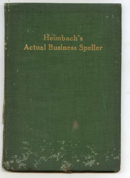 Image for HEIMBACH'S ACTUAL BUSINESS SPELLER