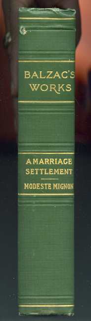 Image for A MARRIAGE SETTLEMENT, MODESTE MIGNON Saintsbury, George Trans.