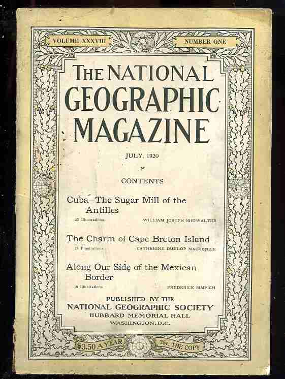 Image for THE NATIONAL GEOGRAPHIC MAGAZINE. VOLUME XXXVIII, NO 1 JULY 1920