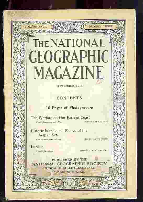Image for NATIONAL GEOGRAPHIC - VOL.XXVII NO. THREE , SEPTEMBER 1915