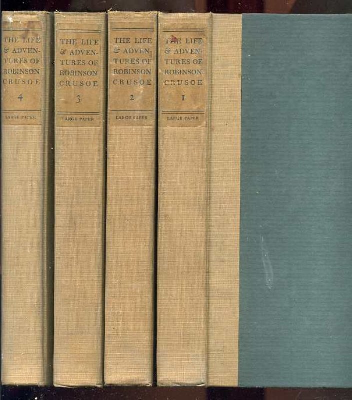 Image for THE LIFE AND STRANGE ADVENTURES OF ROBINSON CRUSOE (LIMITED LARGE PAPER EDITION COMPLETE IN 4 VOLUMES)