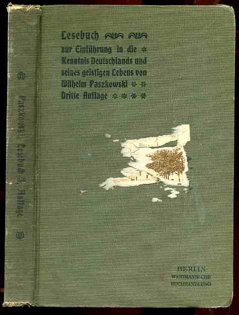 Image for LESEBUCH ZUR EINFUHRUNG IN DIE KENNTNIS DEUTSCHLANDS UND SEINES...