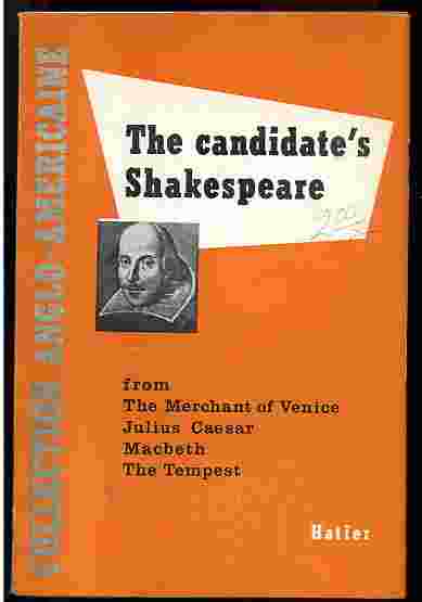 Image for THE CANDIDATE'S SHAKESPEARE Scenes from the Merchant of Venice- Julius Caesar- MacBeth- the Tempest