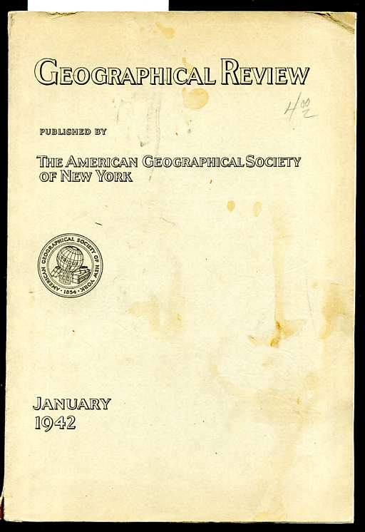 Image for GEOGRAPHICAL REVIEW, VOL. 32, NO.1, JAN. 1942