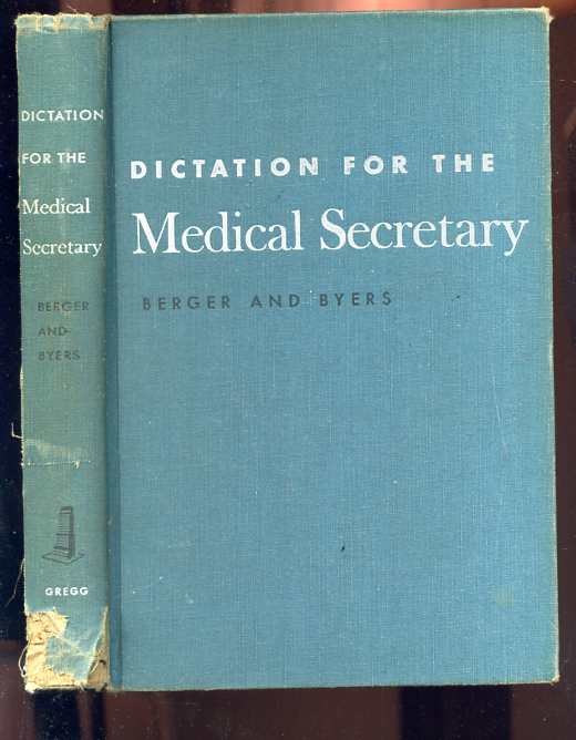 Image for DICTATION FOR THE MEDICAL SECRETARY