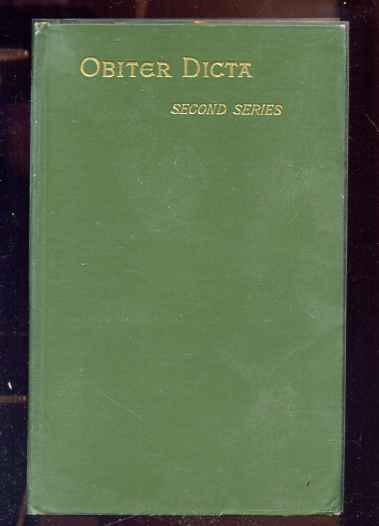 Image for OBITER DICTA: SECOND SERIES