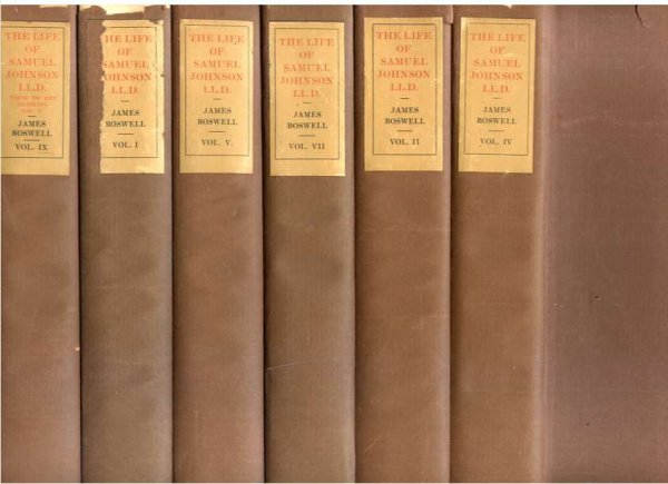 Image for THE LIFE OF SAMUEL JOHNSON: BOSWELL'S LIFE OF DR JOHNSON AND JOURNAL OF A TOUR OF THE HEBRIDES IN TEN VOLUMES WITH A BIBLIOGRAPHICAL INTRODUCTION BY CLEMENT SHORTER (TEMPLE BAR EDITION COMPLETE IN 10 VOLUMES) LIMITED EDITION 564/785