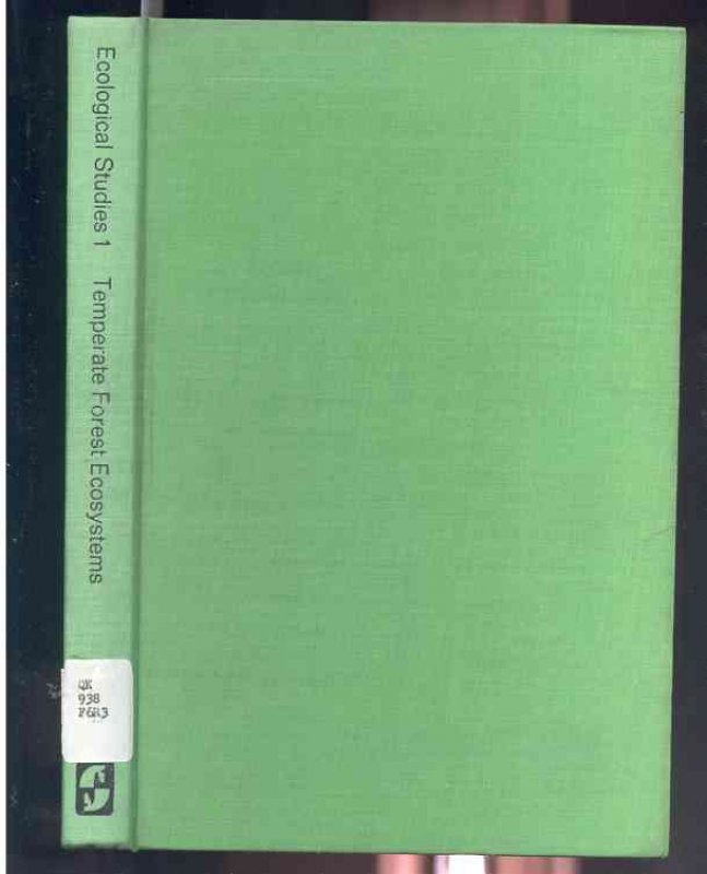 Image for ANALYSIS OF TEMPERATE FOREST ECOSYSTEMS With 91 Figures