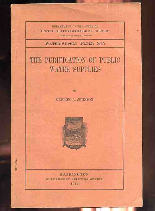 Image for PURIFICATION OF PUBLIC WATER SUPPLIES Water Supply Paper 315