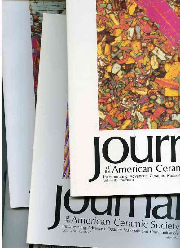 Image for JOURNAL OF THE AMERICAN CERAMIC SOCIETY 1997 Incorporating Advanced Ceramic Materials and Communications: Volume 80 Nos 4-10 April-October