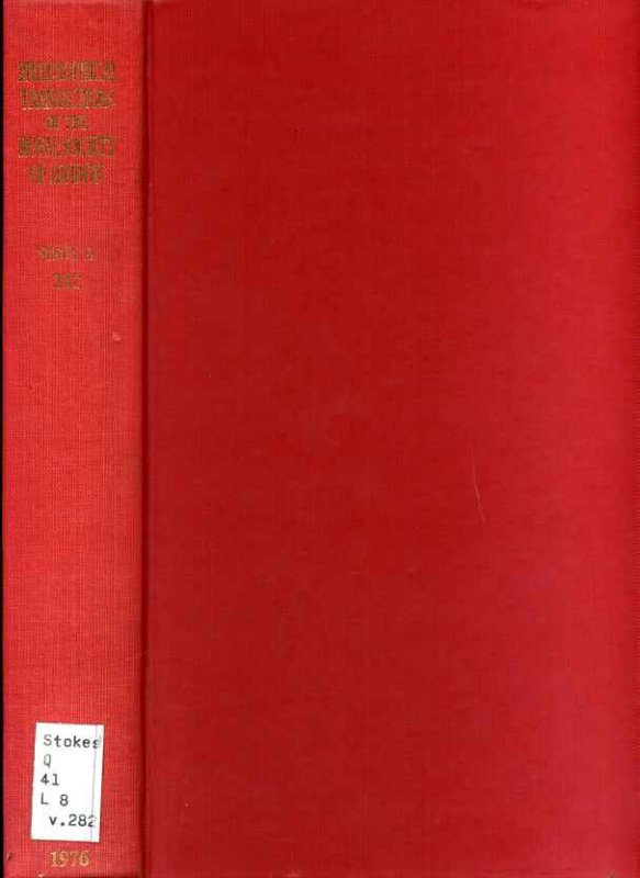 Image for PHILOSOPHICAL TRANSACTIONS OF THE ROYAL SOCIETY OF LONDON Series a Volume 279, Mathematical and Physical Sciences