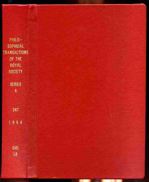 Image for PHILOSOPHICAL TRANSACTIONS OF THE ROYAL SOCIETY OF LONDON Physical Sciences and Engineering Series "A" Volume 343 1993