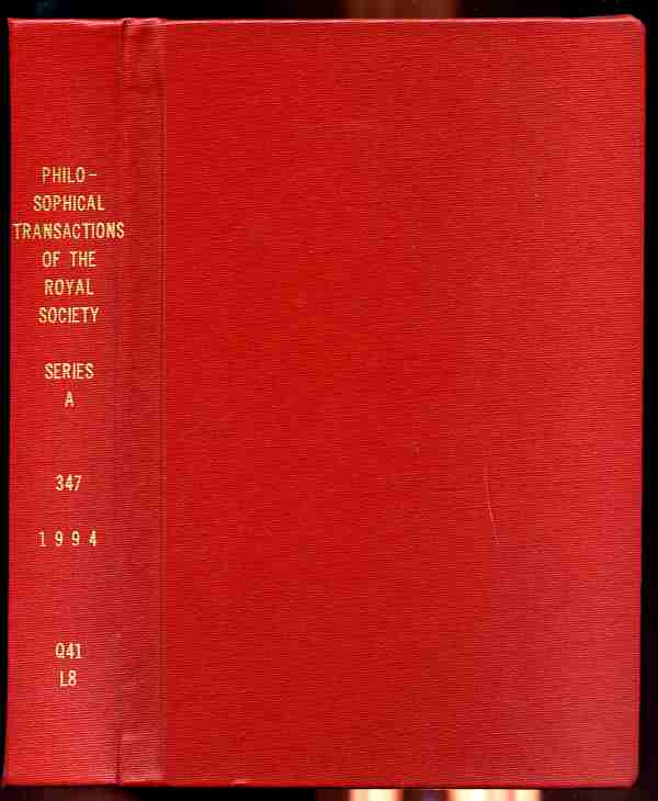 Image for PHILOSOPHICAL TRANSACTIONS OF THE ROYAL SOCIETY OF LONDON Physical Sciences and Engineering Series "A" Volume 345, 1993