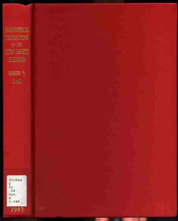 Image for PHILOSOPHICAL TRANSACTIONS OF THE ROYAL SOCIETY OF LONDON Physical Sciences and Engineering Series "A" Volume 334, 1991