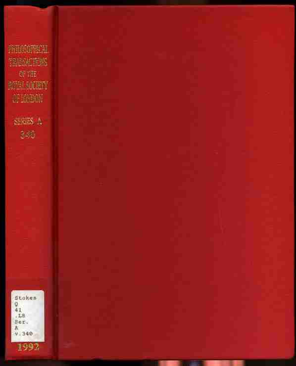 Image for PHILOSOPHICAL TRANSACTIONS OF THE ROYAL SOCIETY OF LONDON Physical Sciences and Engineering Series "A" Volume 337, 1991