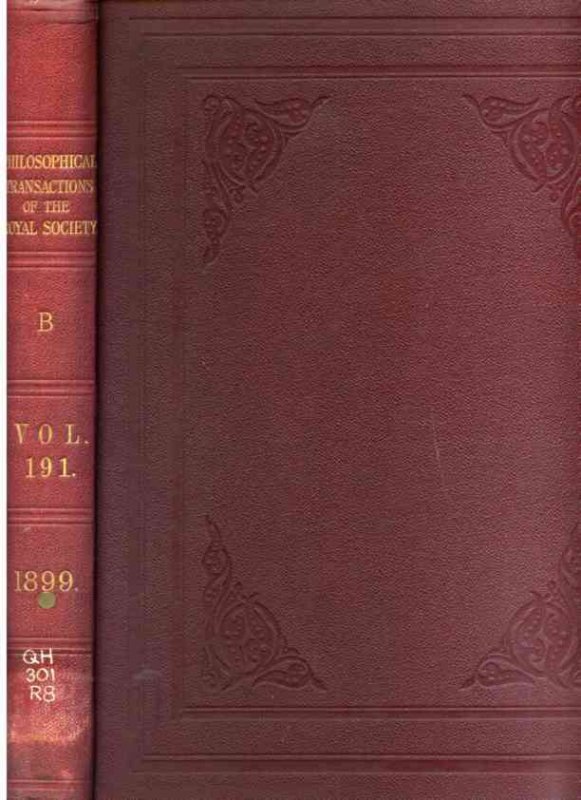 Image for PHILOSOPHICAL TRANSACTIONS OF THE ROYAL SOCIETY OF LONDON Containing Papers of a Biological Character, Series B, Volume 198, 1906