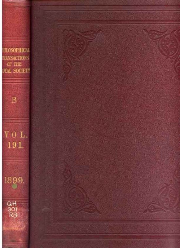 Image for PHILOSOPHICAL TRANSACTIONS OF THE ROYAL SOCIETY OF LONDON Containing Papers of a Biological Character, Series B, Volume 196, 1904