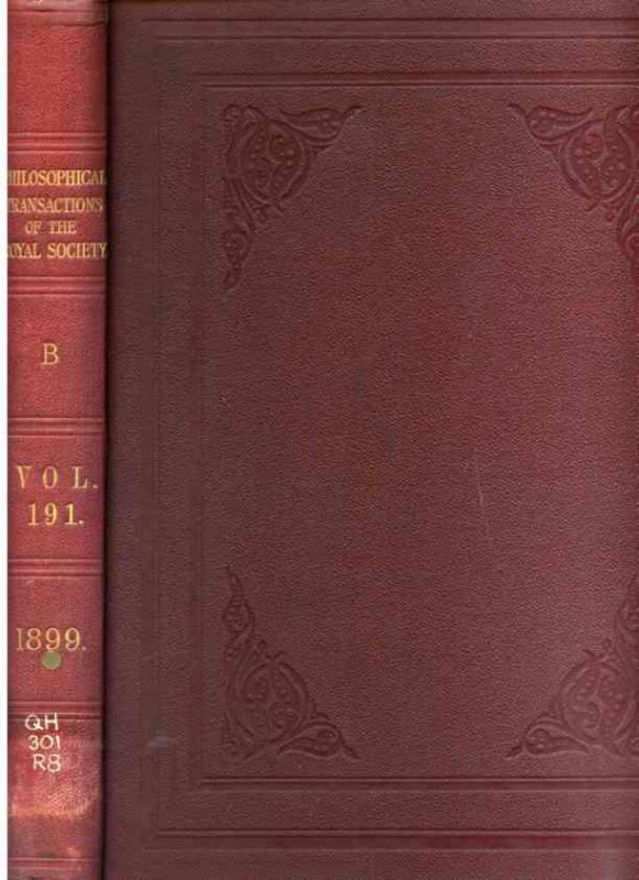 Image for PHILOSOPHICAL TRANSACTIONS OF THE ROYAL SOCIETY OF LONDON Containing Papers of a Biological Character, Series B, Volume 197, 1905