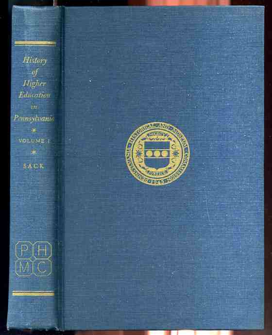 Image for HISTORY OF HIGHER EDUCATION IN PENNSYLVANIA, VOLUME ONE