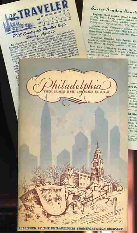 Image for PHILADELPHIA "GREENE COUNTRIE TOWNE" AND MODERN METROPOLIS With a Couple Pieces of Ephemera Laid In