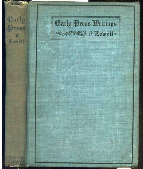 Image for EARLY WRITINGS OF JAMES RUSSELL LOWELL