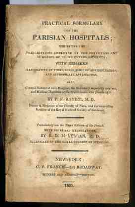 Image for A PRACTICAL FORMULARY OF THE PARISIAN HOSPITALS