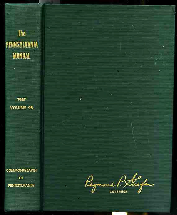 Image for THE PENNSYLVANIA MANUAL Volume 98 1967
