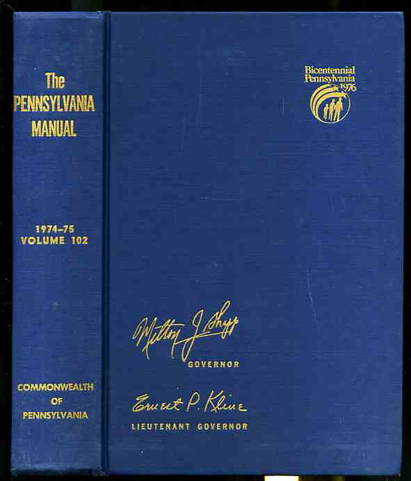 Image for THE PENNSYLVANIA MANUAL Volume 102 1974-75