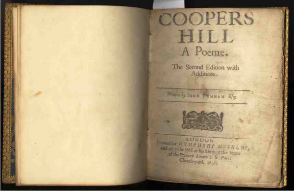 COOPERS HILL: A POEME Image for COOPERS HILL: A POEME