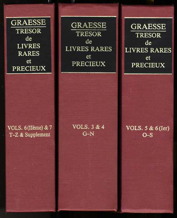 Image for TRESOR DE LIVRES RARES ET PRECIEUX OU NOUVEAU DICTIONNAIRE BIBLIOGRAPHIQUE (6 Volumes in 3 : Volumes 3-4 , 5-6, 6-7 Only) _(Reprint Limited to 275 Copies)