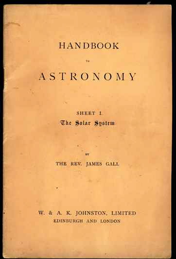 Image for HAND-BOOK TO ASTRONOMY sheet I the solar system