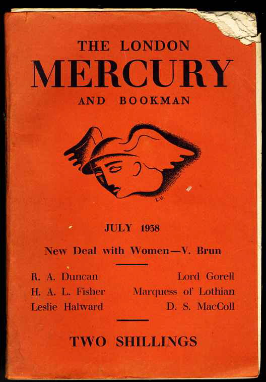 Image for LONDON MERCURY AND BOOKMAN July 1938