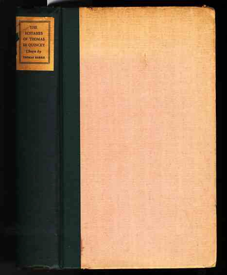 Image for THE ECSTASIES OF THOMAS DE QUINCY