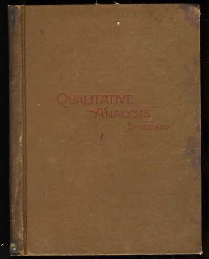 Image for AN OUTLINE OF QUALITATIVE ANALYSIS FOR BEGINNERS